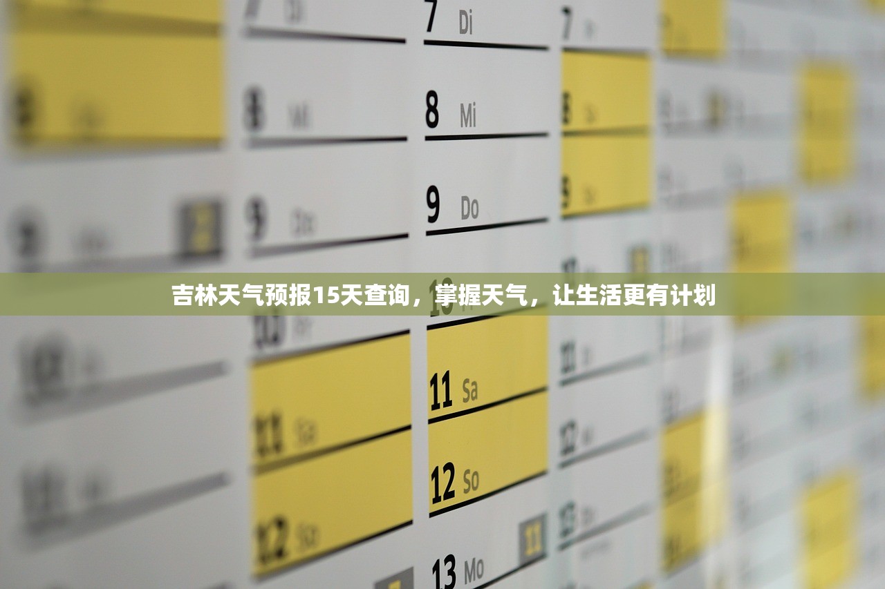 吉林天气预报15天查询，掌握天气，让生活更有计划