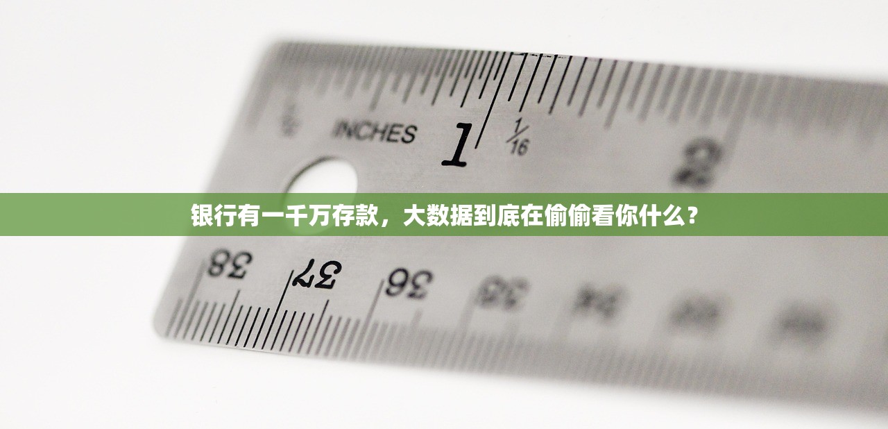 银行有一千万存款，大数据到底在偷偷看你什么？